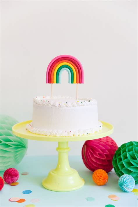 DIY RAINBOW CAKE TOPPER - Tell Love and Party