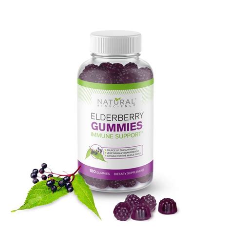 Sambucus Elderberry Gummies Family Size, 180 Elderberry Gummies with ...