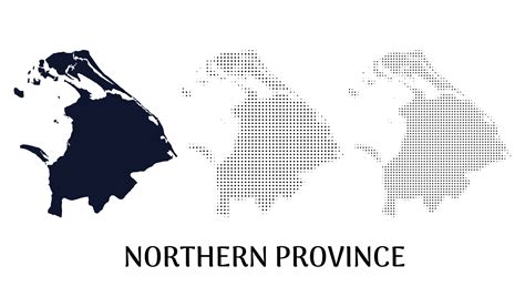 Northern Province Map Vector - Frebers