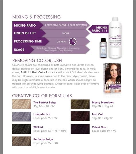 Pravana Chromasilk Color Chart