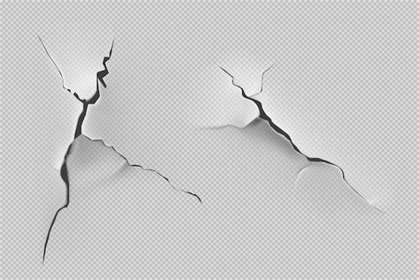 Free Vector | Crack of paint or paper on transparent background