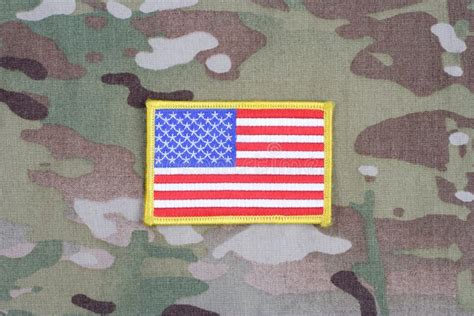 US ARMY Flag Patch on Camouflage Uniform Stock Photo - Image of camouflage, marines: 101489214