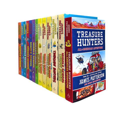 Treasure Hunters & Middle School Series 13 Books Pack Set By James Pat ...