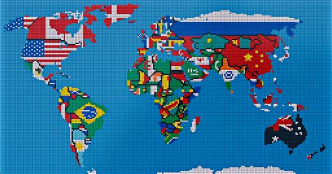 Various interpretations of world maps built with LEGO bricks - The Brothers Brick | The Brothers ...