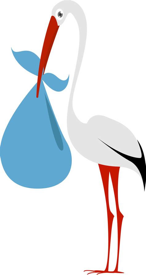 Stork with baby, illustration, vector on white background 13841807 ...