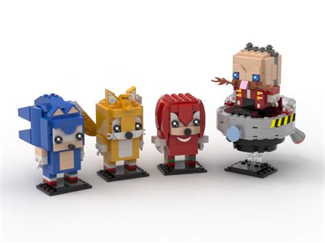 Sonic The Hedgehog Series BrickHeadz: Sonic, Tails, Knuckles, and Dr ...