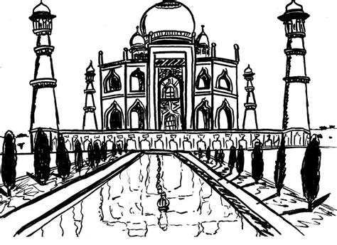 Taj Mahal Drawing at GetDrawings | Free download