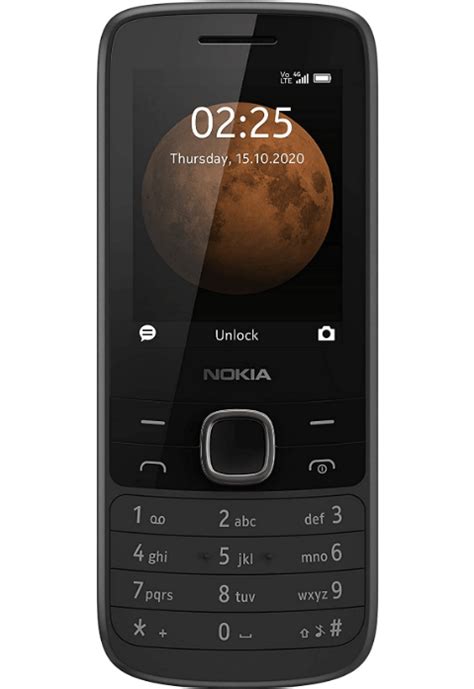 Nokia 225 Unlocked 4G Cell Phone, Black (AT&T, T-Mobile, Cricket, Tracfone, Simple Mobile ...
