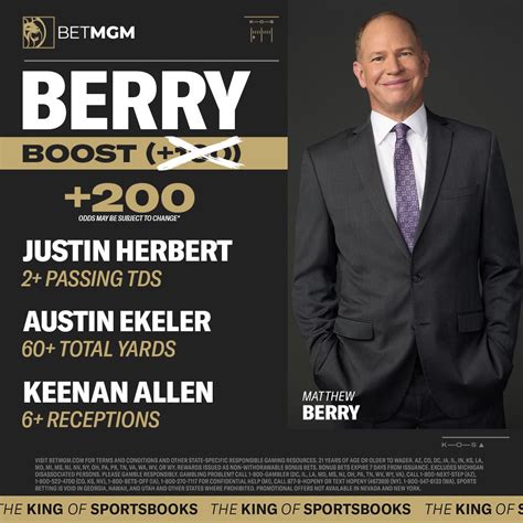 Matthew Berry on Twitter: "Today’s Berry Boost on @BetMGM for tonight’s ...