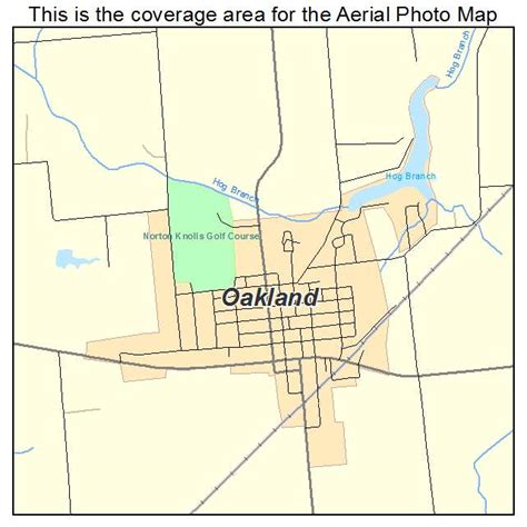 Aerial Photography Map of Oakland, IL Illinois