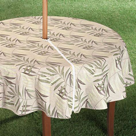 Patio Table Cover with Zipper - Fern Design - Walter Drake