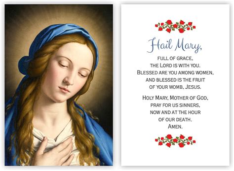 Hail Mary Children's Prayer Card
