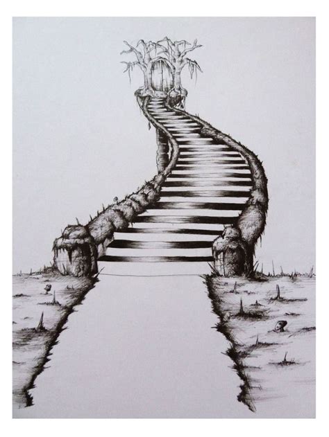 Image result for heaven drawing | Stairway art, Stairs to heaven tattoo ...