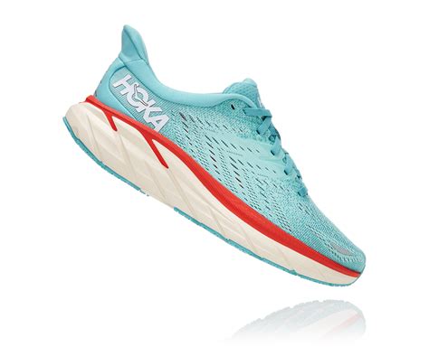 Hoka One One Womens Clifton 8- Aquarelle/ Eggshell Blue | Cleary's ...