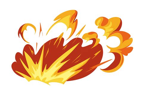 Explosion and fire blast, burning flames vector 22908101 Vector Art at Vecteezy