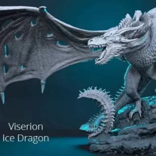 The Viserion Ice Dragon 3D STL 3D Printing Model - Threeding