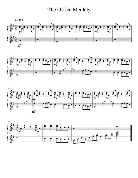 The Office Theme sheet music for Piano download free in PDF or MIDI