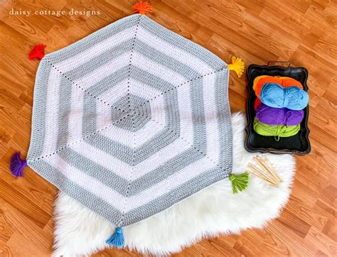 Hexagon Baby Blanket Crochet Pattern - Daisy Cottage Designs