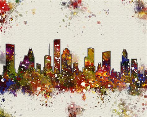 Houston Skyline Painting at PaintingValley.com | Explore collection of ...