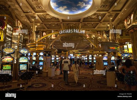 Gambling, slot machines, Caesars Palace Hotel, Las Vegas, Nevada, USA ...