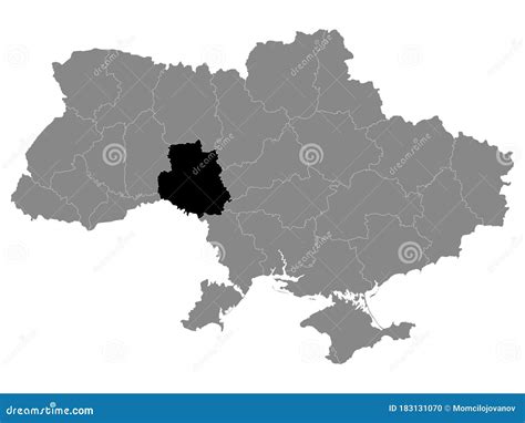 Location Map of Vinnytsia Region Oblast Stock Vector - Illustration of ...