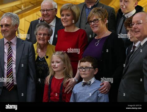 Snp leader nicola sturgeon family scottish parliament in edinburgh hi ...