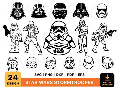 Starwars Stormtrooper Helmet Silhouette Svg Files, Star Wars SVG, Star ...