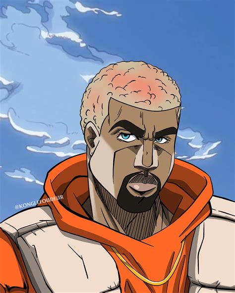 [Fanart] Hi! I always felt that Kanye West could totally be a JoJo character, so I draw it as ...