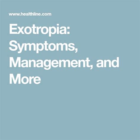 Exotropia: Symptoms, Management, and More | Management, Symptoms, Health