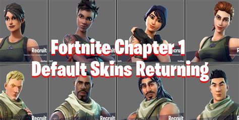 Fortnite Chapter 1 "OG" Default Skins Will Be Making a Return/Comeback ...