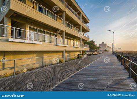 The Boardwalk in Ventnor City, New Jersey Stock Image - Image of ventnor, sunrise: 147463089