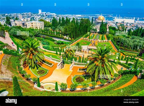 Aerial view of Bahai gardens in Haifa, Israel Stock Photo - Alamy