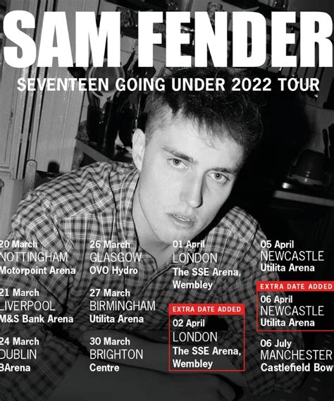 Sam Fender - Seventeen Going Under 2022 Tour - 21 March 2022 - M&S Bank Arena - Event/Gig ...