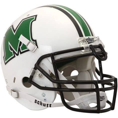 Schutt Marshall Thundering Herd Full-Size Authentic Football Helmet ...