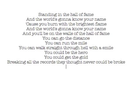 Hall of Fame- the script lyrics | Great song lyrics, Music lyrics, Lyrics