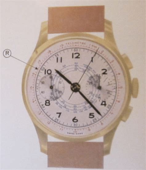 Telemeter scale on chronograph watch