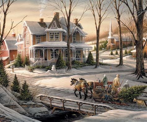 terry redlin | Christmas scenes, Christmas paintings, Winter scenery