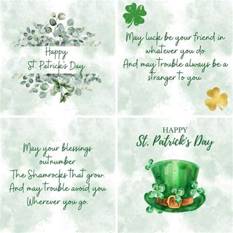 St. Patrick's Day Printable Wall Art Set of 4 Free Download