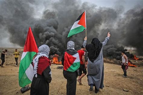 In Gaza, women protest among the burning tyres and smoke | Jordan Times