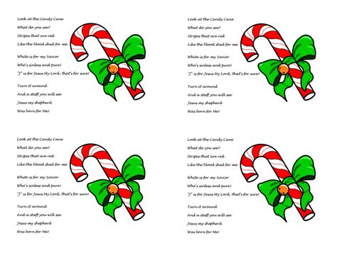 Candy Cane Poem about Jesus (Free Printable PDF Handout) Christmas ...