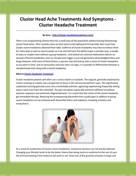 Cluster headache treatment by adgfsjuhyf - issuu