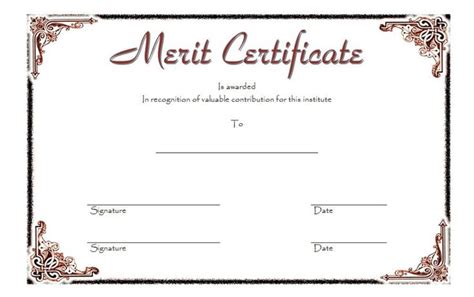 Merit Certificate Template 4 Free | Certificate Templates with regard to Merit Award Ce… in 2021 ...