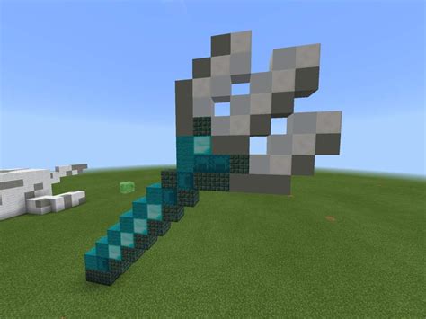 Trident Weapon Pixel Art | Minecraft Amino