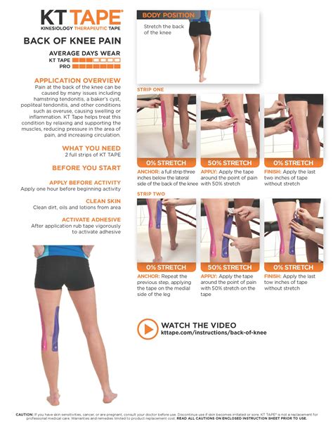 Back of Knee Pain - KT Tape • TheraTape Education Center