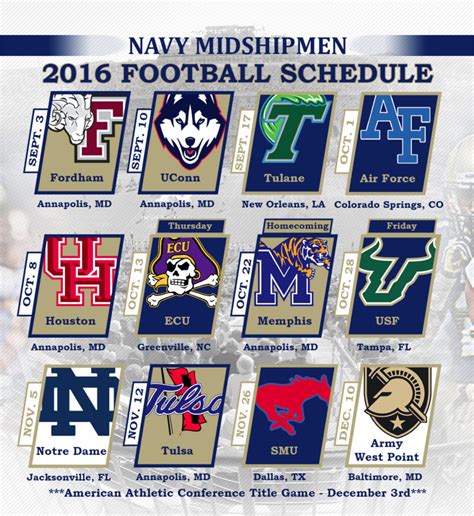 Navy Midshipmen 2024 Football Schedule - Schedule C 2024