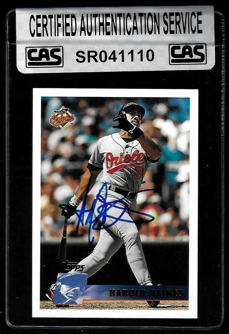 HAROLD BAINES Autograph 1996 Topps Signed Baseball Card #357 CAS AUTHENTIC AUTO | eBay