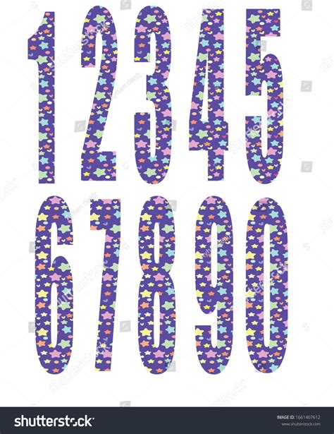 Kids Number Fonts Drawn Vector Stock Vector (Royalty Free) 1661407612 ...