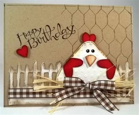 Happy Birthday Chicken Card ♥♥♥ | Scrapbook | Pinterest