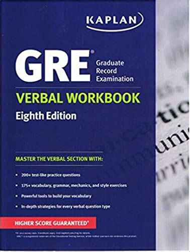 Kaplan GRE Verbal Workbook - Learning Questa Bookstore