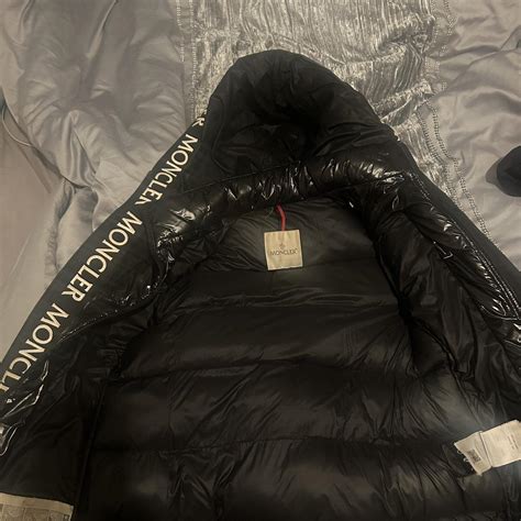 Black moncler coat size S selling as don't wear... - Depop